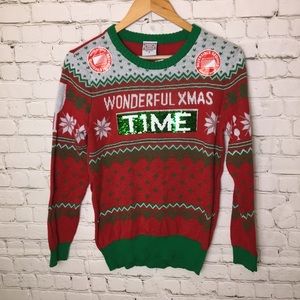 “Wonderful Xmas Time/Wine” Christmas Sweater